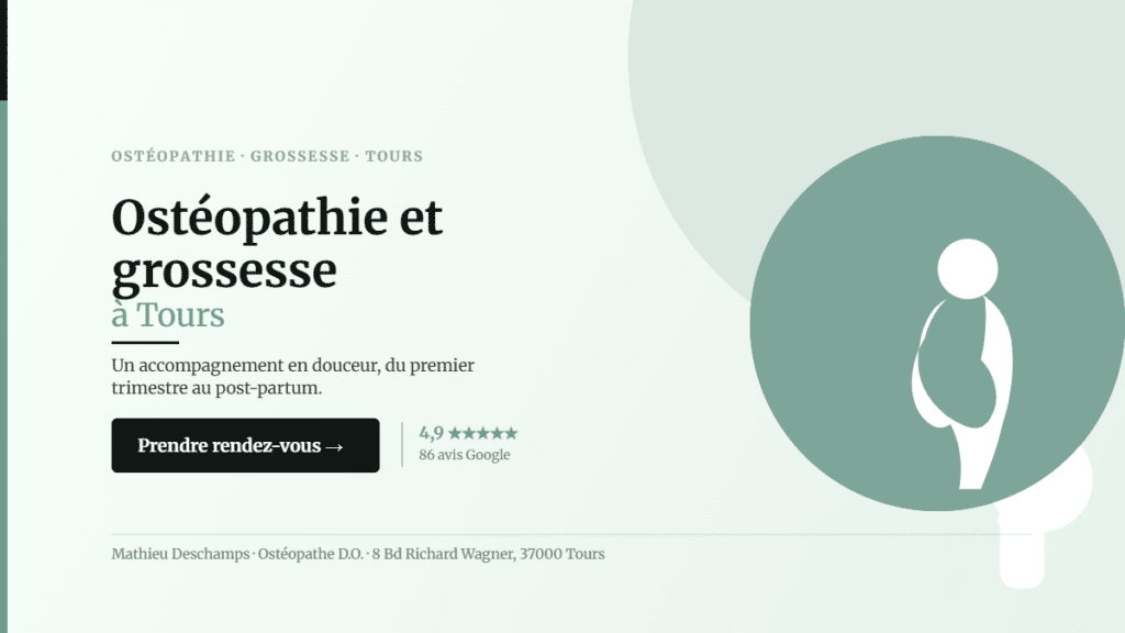Ostéopathie et grossesse à Tours – Cabinet Mathieu Deschamps, ostéopathe D.O. 8 Bd Richard Wagner